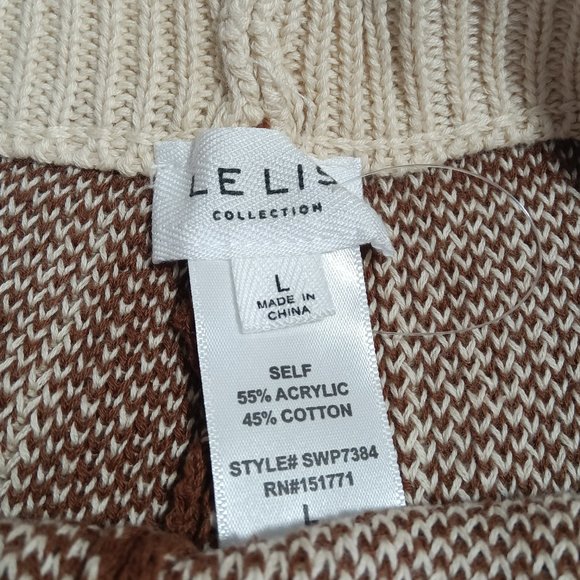 Le Lis Collection Checkered Knit Pull-on Shorts size L - Picture 5 of 7